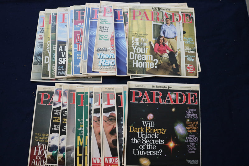 2004-2008 SUNDAY MAGAZINE SECTIONS USA-PARADE-PROFILE - LOT OF 182 - O 3392
