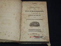 1826-1843 LAWS OF PENNSYLVANIA GENERAL ASSEMBLY - 15 TOTAL BOOKS - #100A