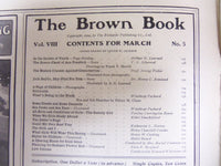 1904 MARCH THE BROWN BOOK OF BOSTON MAGAZINE - ILLUS COVER & STORIES - ST 3256
