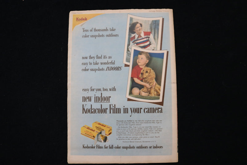 1949 OCTOBER 30 CHICAGO SUNDAY TRIBUNE MAGAZINE - JOAN EVANS COVER - E 26202
