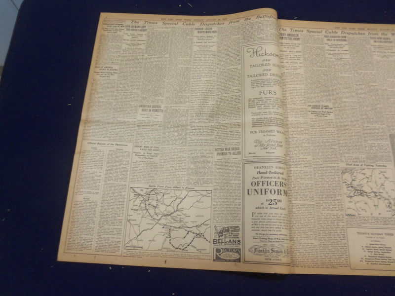 1918 AUGUST 18 NEW YORK TIMES - JOYCE KILMER SLAIN ON THE WEST FRONT - NT 9207