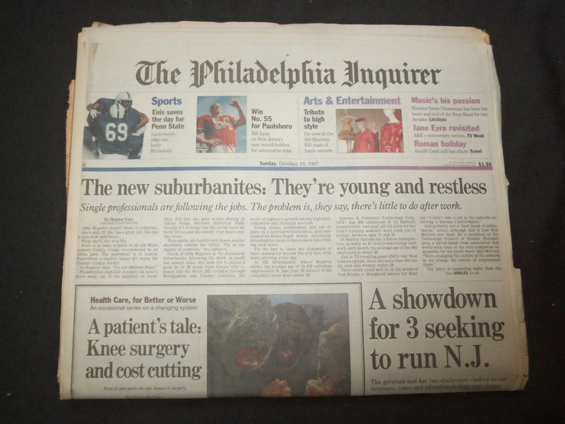 1997 OCT 19 PHILADELPHIA INQUIRER - SHOWDOWN FOR 3 SEEKING TO RUN IN NJ- NP 7440