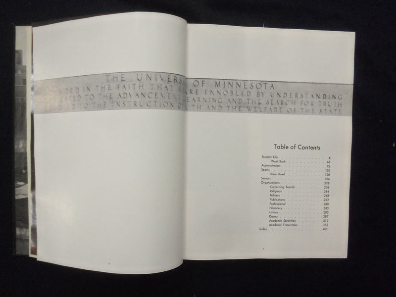 1962 GOPHER UNIVERSITY OF MINNESOTA YEARBOOK - MINNEAPOLIS, MINNESOTA - YB 3301