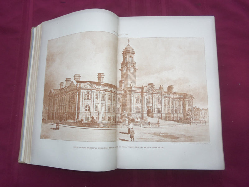 1903 JAN-DEC THE BUILDER U. K. MAGAZINE BOUND VOLUMES - 2 VOLS - FOLD OUTS - C 9