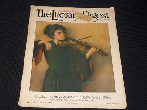 1925 APRIL 25 THE LITERARY DIGEST MAGAZINE - A SONG WITHOUT WORDS COVER - E 3763