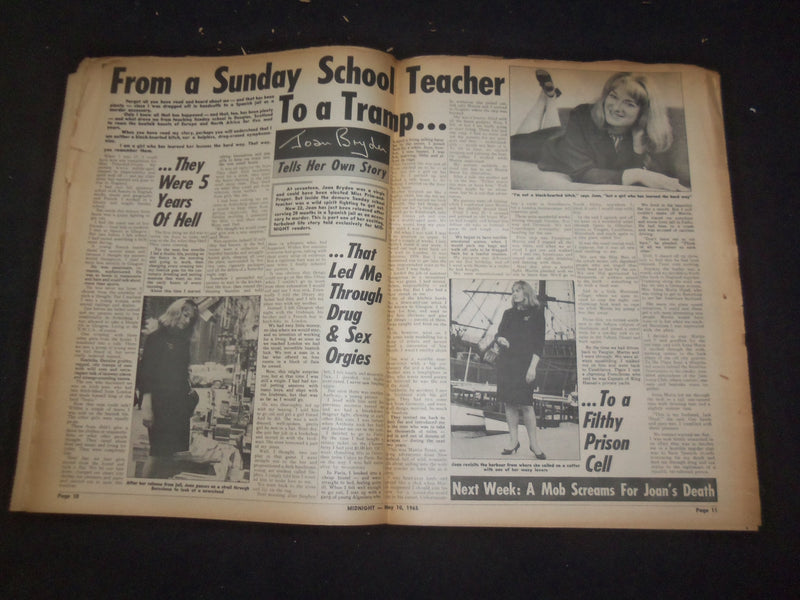 1965 MAY 10 MIDNIGHT NEWSPAPER - MOTHER BECOMES CALL GIRL FOR DAUGHTER - NP 7342