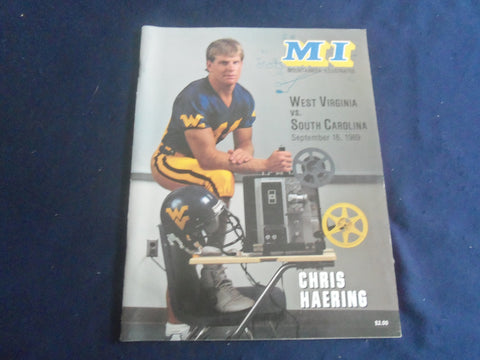 1989 SEP 16 FOOTBALL PROGRAM - WEST VIRGINIA UNIV VS UNIV SO. CAROLINA- SP 4686Y
