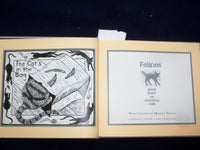 1992 FELINES = GREAT POETS ON NOTORIOUS CATS HARDCOVER BOOK BY PAULOS - KD 9097