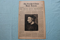 1936 AUGUST 9 NEW YORK TIMES BOOK REVIEW SECTION - NICCOLO MACHIAVELLI - NP 9170