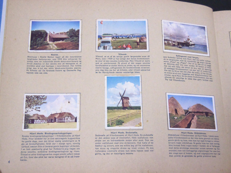 1950'S DANMARKS SERIE I BILLEDER BUILDING TOBACCO CARDS ALBUM - KD 3187