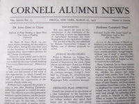 1931 FEB + MAR CORNELL ALUMNI NEWS MAGAZINE LOT OF 2 - NICE ADS - J 1228