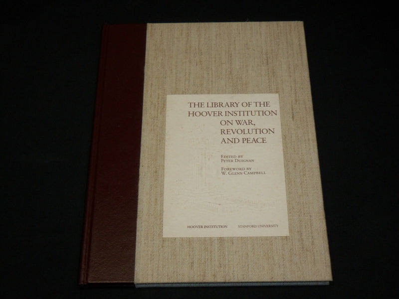 1985 THE LIBRARY OF THE HOOVER INSTITUTION BOOK - GREAT PHOTOS - I 1895