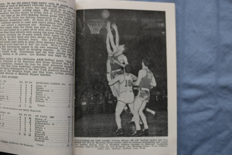 1945-46 NATIONAL BASKETBALL COMMITTEE OFFICIAL GUIDE - SOFTCOVER - K 3089