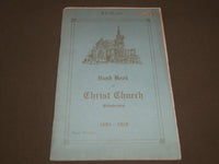 1926 HAND BOOK OF CHRIST CHURCH - PHILADELPHIA 1695-1926 SOFTCOVER BOOK - J 2693