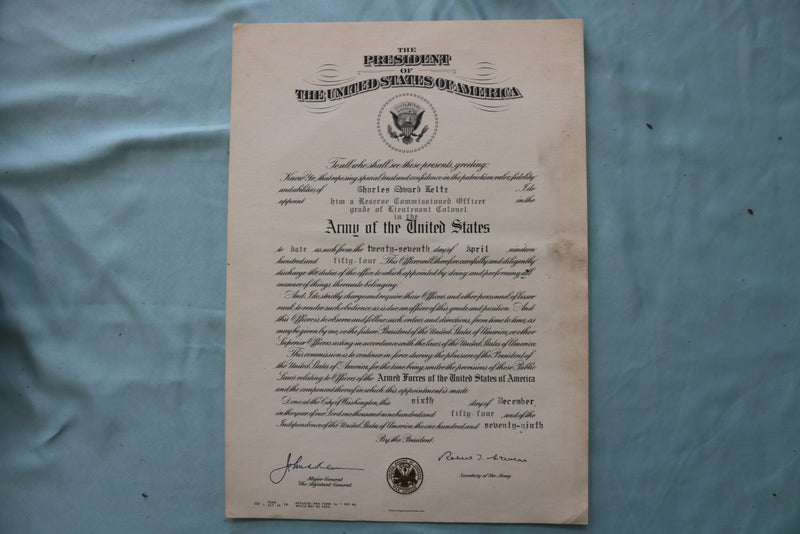 LT. COLONEL EDWARD KELTZ EPHEMERA LOT - K 3443