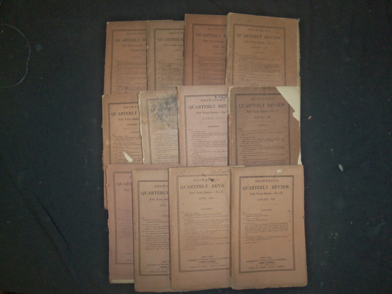 1856-1858 BROWNSON'S QUARTERLY REVIEW MAGAZINE - LOT OF 12 ISSUES - WR 1219