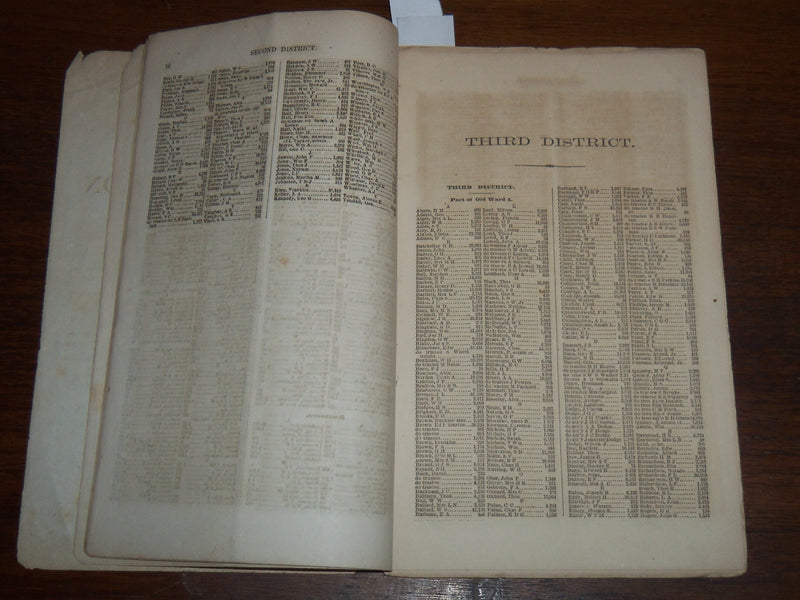 1867 CITIZENS OF BOSTON INCOMES - MASSACHUSETTS -BOSTON TRAVELLER EXTRA - K 1180