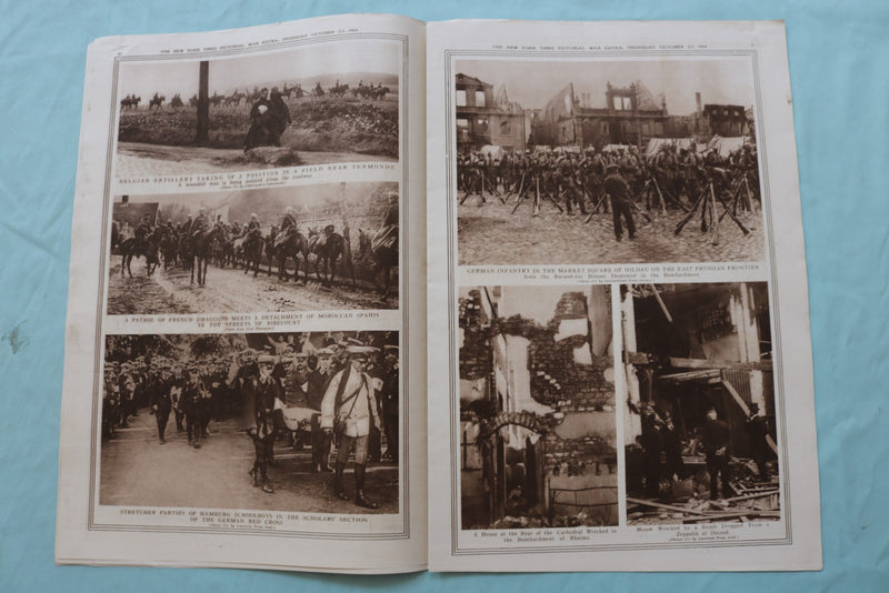 1914 OCT 22 NEW YORK TIMES MID-WEEK PICTORIAL WAR EXTRA-ALGERIAN CAVALRY-NP 9120