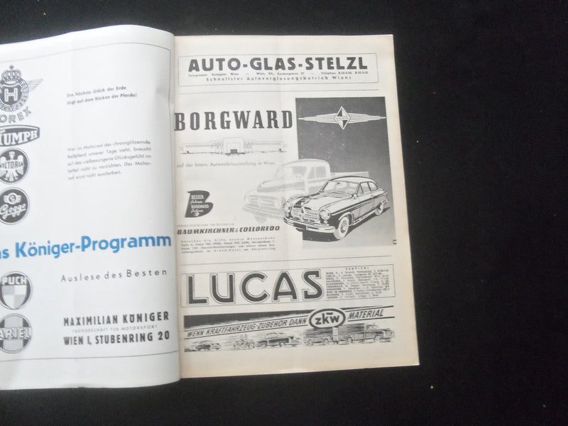 1956 AUSTRO-MOTOR GERMAN CAR MAGAZINE - LOT OF 4 - GERMAN TEXT - O 2136J