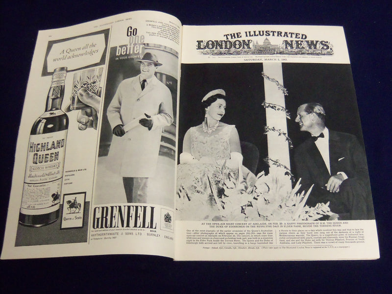 1963 MARCH 2 ILLUSTRATED LONDON NEWS MAGAZINE - QUEEN ELIZABETH - E 8097