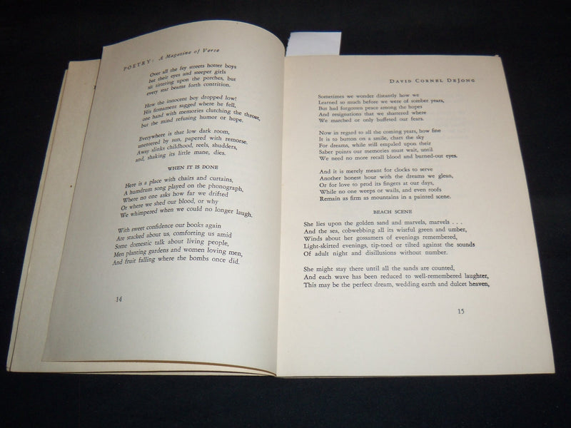 1946 APRIL POETRY A MAGAZINE OF VERSE - MODERN POETRY ASSOCIATION - J 8929