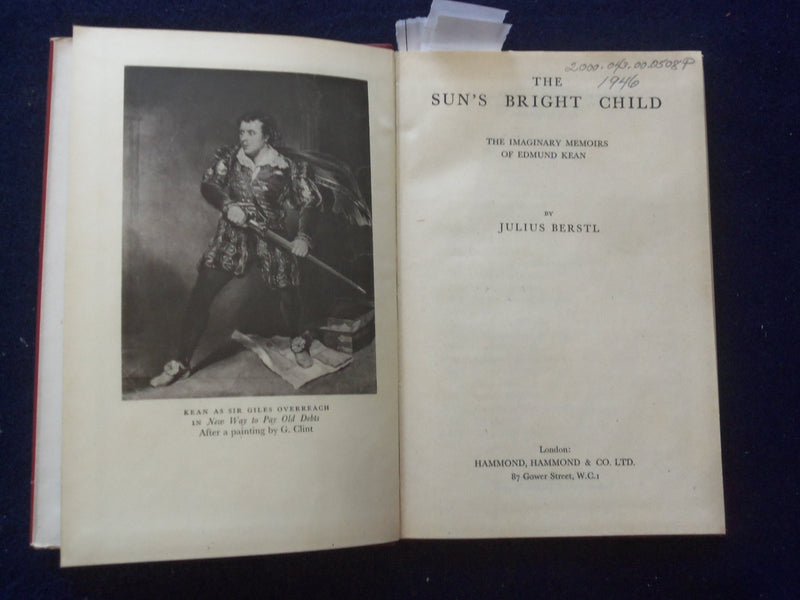 1946 THE SUN'S BRIGHT CHILD HARDCOVER BOOK BY JULIUS BERSTL - KD 8438