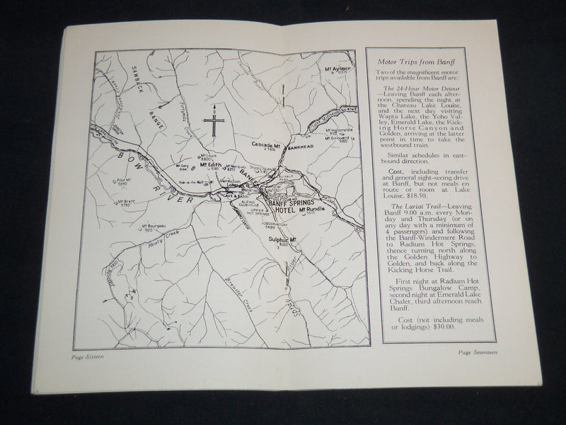 1930 WHAT TO DO AT BANFF SPRINGS HOTEL GUIDE BOOK - CANADIAN ROCKIES - J 8650