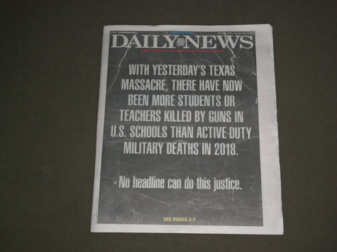 2018 MAY 19 NEW YORK DAILY NEWS - TEXAS MASSACRE - 10 KILLED