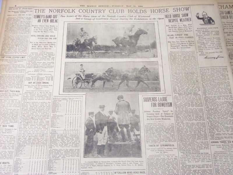 1904 MAY 31 THE BOSTON HERALD - ROOSEVELT SPEAKS AT GETTYSBURG - BH 54