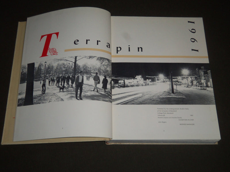 1961 TERRAPIN UNIVERSITY OF MARYLAND COLLEGE YEARBOOK - GREAT PHOTOS - YB 1175