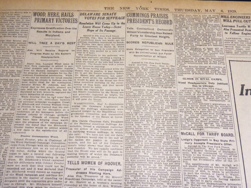 1920 MAY 6 NEW YORK TIMES - CHRISTIAN SCIENCE FATHER CONVICTED - NT 8669