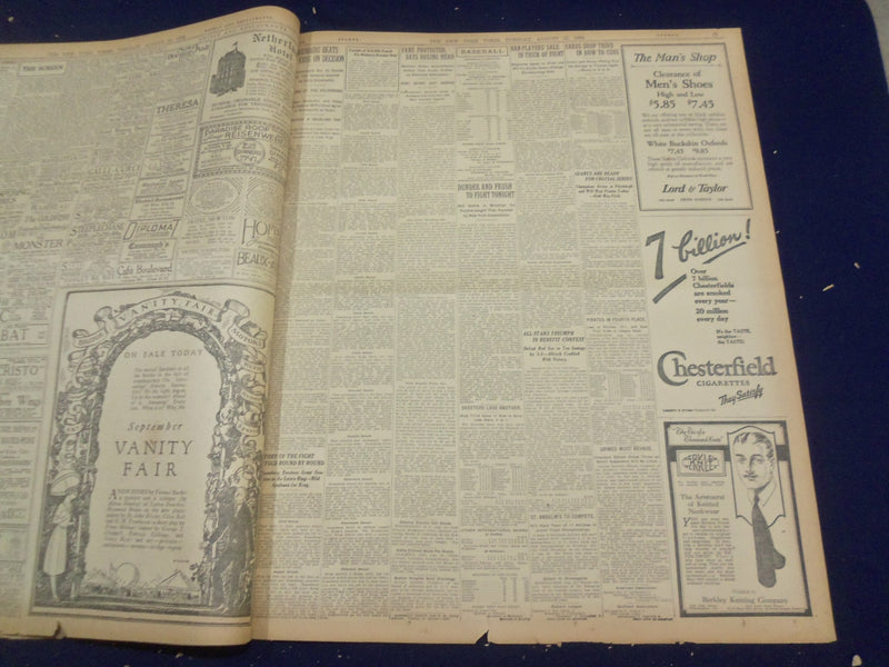 1922 AUGUST 15 NEW YORK TIMES - NORTHCLIFF DIES OF HEART DISEASE - NT 8373