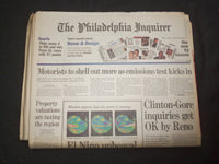 1997 SEP 21 PHILADELPHIA INQUIRER - CLINTON-GORE INQUIRIES GET RENO OK - NP 7441