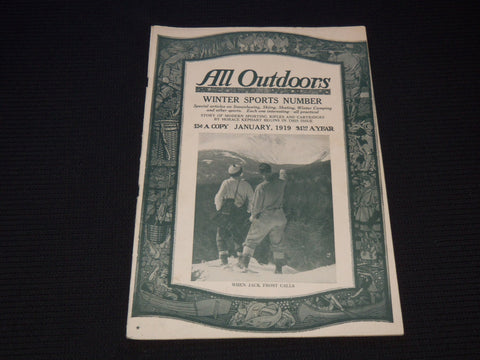 1919 JANUARY ALL OUTDOORS MAGAZINE - WHEN JACK FROST CALLS COVER - B 4128N