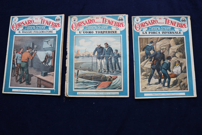 1920'S IL CORSARO DELLE TENEBRE MAGAZINES - LOT OF 39 OF 40 - ITALIAN - O 3546