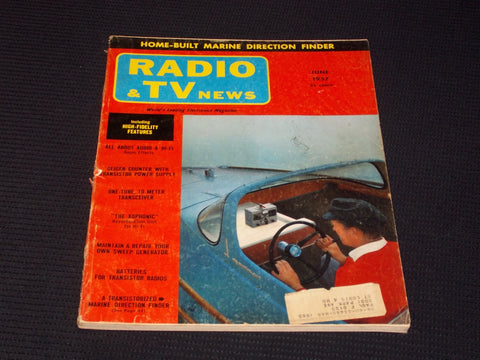 1957 JUNE RADIO & TELEVISION NEWS MAGAZINE VERY NICE FRONT COVER - E 92