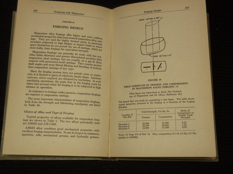 1954 DESIGNING WITH MAGNESIUM BOOK - MAZLO - AMERICAN MAGNESIUM - KD 9508