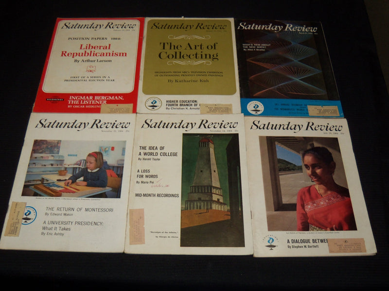 1964 SATURDAY REVIEW MAGAZINES LOT OF 17 ISSUES - NICE COVERS - WR 104C