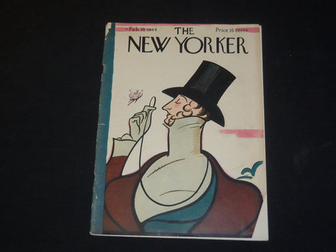 1944 FEBRUARY 19 THE NEW YORKER MAGAZINE - ILLUSTRATED COVER - NY 84