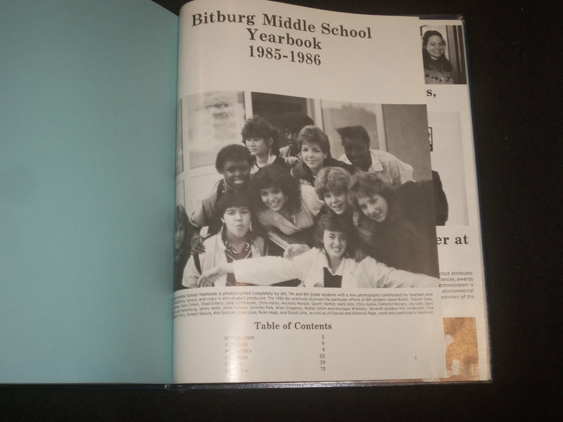 1985-1986 BITBURG MIDDLE SCHOOL YEARBOOK- RHINELAND-PALATINATE, GERMANY- YB 2111