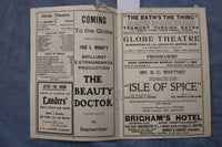 1904 AUGUST 1 GLOBE THEATRE PROGRAM - ISLE OF SPICE - COCA-COLA AD - K 2614