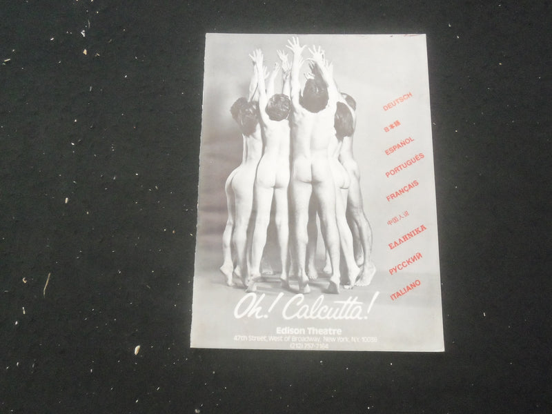 1981 OH! CALCUTTA! SHOW PROGRAM - EDISON THEATRE - MULTIPLE LANGUAGES - B 1140R