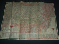 1940'S CONOCO TRAVEL BUREAU MAPS LOT OF 8 - NJ - NY - PA - MARYLAND - O 1616