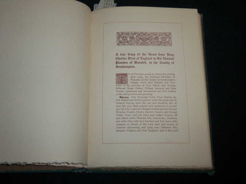 1904 ONE BRANCH OF THE PLOWDERS OF MARYLAND HARDCOVER BOOK - KD 6865