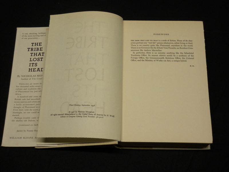 1956 THE TRIBE THAT LOST ITS HEAD BOOK INSCRIBED BY NICHOLAS MONSARRAT - D 419