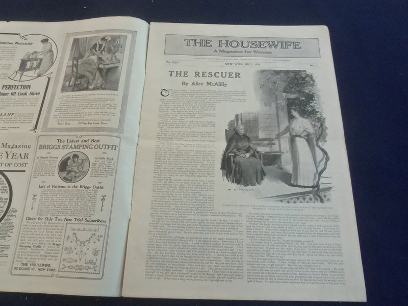1908 JULY THE HOUSEWIFE MAGAZINE - NICE ILLUSTRATIONS, STORIES & ADS - B 4164B