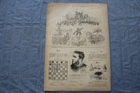 1875 AUG 7 LE MONDE ILLUSTRE MAGAZINE - OUVERTURE SOLENNELLE - FRENCH - NP 8453