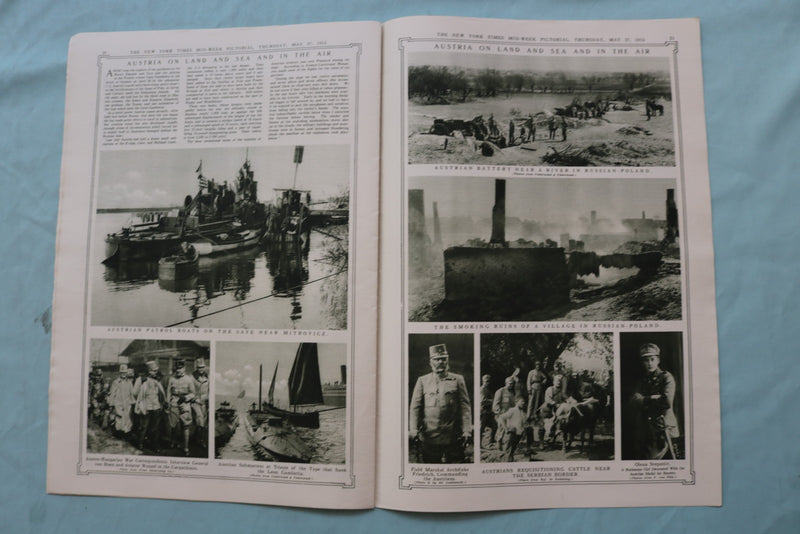 1915 MAY 27 NEW YORK TIMES MID-WEEK PICTORIAL - L'ENTENTE CORDIALE - NP 9138