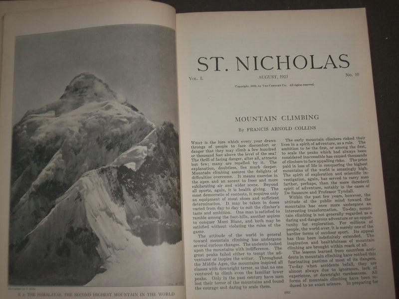 1923 AUGUST ST. NICHOLAS MAGAZINE - ILLUSTRATIONS, STORIES & ADS - B 4632