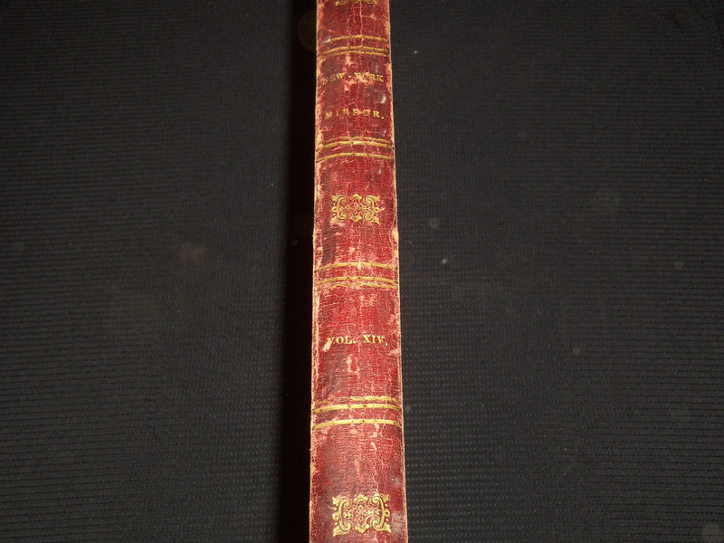 1839-1837 NEW YORK MIRROR AND LADIES GAZETTE BOUND VOLUME - R 89Q